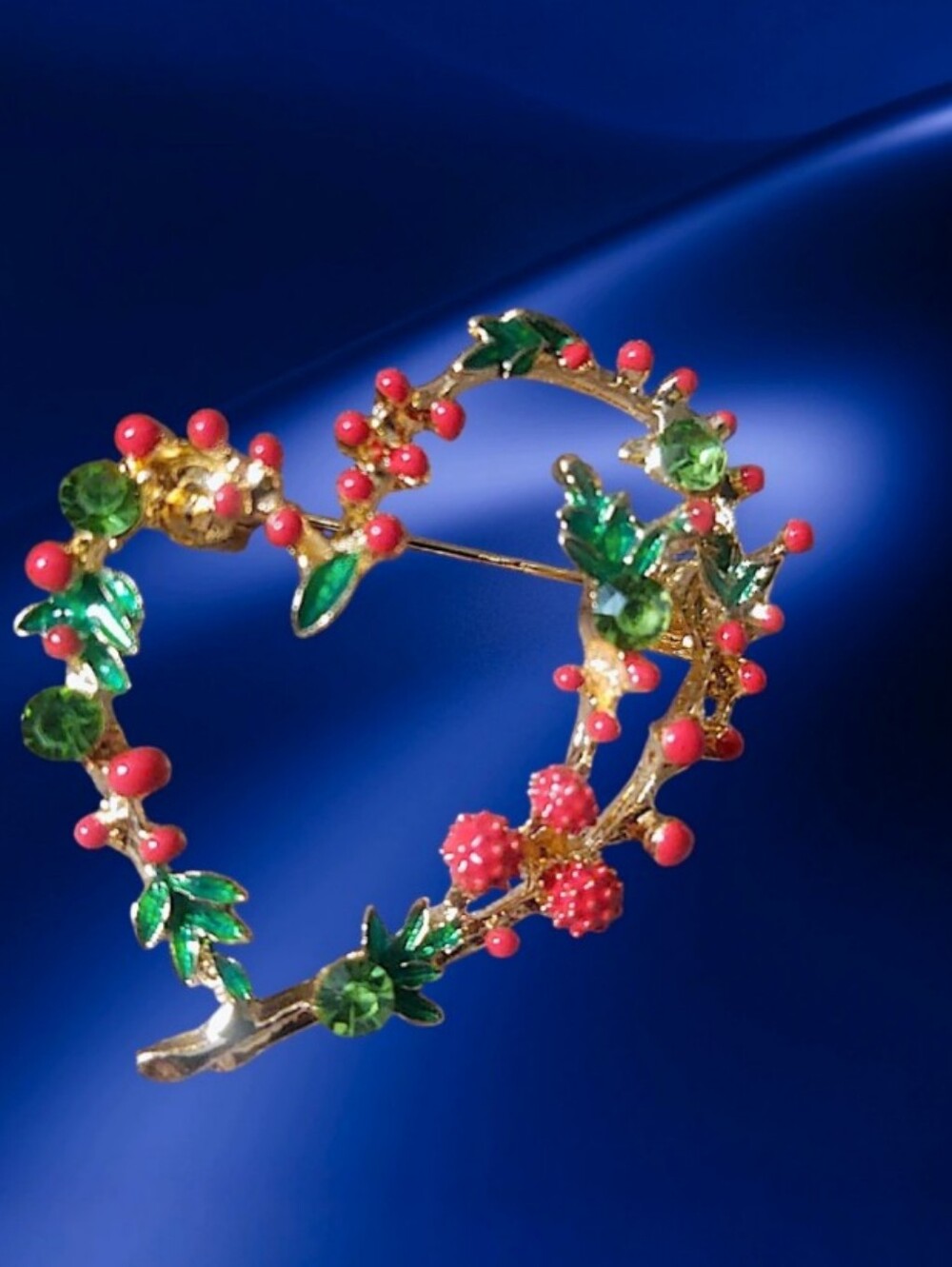 Berry Heart Brooch